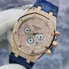 Ap Orologi da polso svizzeri di lusso Epic Royal Oak Series 26022or Set di diamanti posteriori Sky Star Materiale in oro rosa 18 carati Data Funzione di cronometraggio Orologio meccanico da uomo 65NZ