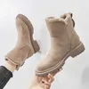 Boots Snow Boots Women Winter 2022 New Plus Velvet Woman Shoes أحذية دافئة أحذية قطنية سميكة فروي أسود نساء أحذية بوتاس دي مجير AA230406