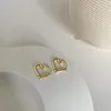 Stud Earrings Loving Golden Female Fashion Retro Temperament Woman Daily Activities Casual Earringss Ladies 2023