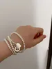 Silberne menschliche Chakren Perle Perlenarmbänder für Frauen plus Größe Sterling Silber Plattierung Cluster Hochzeitsfeier Geburtstag Valentinstag Verlobungsgeschenke