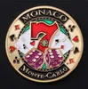 Konst och hantverk Casino Monaco Lucky Coin nummer 7 önskar mynt