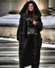 Women's Fur Faux Fur Fur Faux Fur Imitation Fur Coat Hooded Padded Coat Thick Plus Long Plush Coat Women's Coat Trench Coat T231107