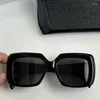 Sunglasses Fashion Square For Women 2023 Black High Quality Designer UV400 Sun Blind