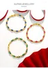 Bracelets à maillons en alliage pour filles, bijoux à main, mode rétro, Imitation rubis, japon et corée du sud