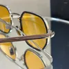 Gafas de sol 2023 Diseñador Vintage Oval para mujeres Lentes transparentes Gafas y hombres UV400 Cuadrado