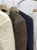 Xiaoxiangfeng Lammhaar-Kurzmantel für Damen, Herbst und Winter, New Maje Granular Fleece, einreihiges, lässiges Oberteil