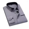 Camisas de vestido masculinas 13 cores 8xl estilo britânico homens primavera camisas de mangas compridas/masculino fino ajuste negócios casual masculino botão social