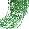 Fleurs décoratives 200CM Plantes Artificielles Rotin Creeper Feuille Verte Ivy Vigne DIY Suspendus Guirlande Feuillage Faux Feuilles Pour La Maison De Mariage Décor