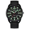 Kol saatleri 2023 xi izle erkekler yeşil tuval spor saatleri moda gündelik oto tarihi kuvars relogio maskulino reloj hombre