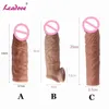 Sex Toy Massager Realistic Penis Extension Cock Sleeve Reusable Silicone Enlarger Delay for Men Dildo Enhancer Ys0361