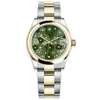 Gold Women's Watch 31mm fyra bladgräsring med diamant 904L rostfritt stål 2813 Automatisk mekanisk mode lyxdesigner kalender titta på kvinnors klocka