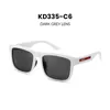 Solglasögon KDEAM Fashion Men Polarized Classic Square 3D Logo Designer Trendy Eyewear vandring Fiske Sportkvinnor nyanser UV