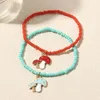 Charm armband trendig koreansk söt svamp hänge handgjorda boheme pärlor armband för kvinnor flickor boho smycken