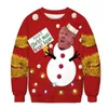 Maglioni da uomo Bambini adulti Divertente Babbo Natale Natale Maglione stampato in 3D Pullover Felpe Maglioni O-Collo per Uomo Donna Coppia Taglie forti 231107