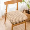 Coussin de chaise de salle à manger antidérapant, coussin de siège avec cravate en coton carré plus épais pour l'hiver