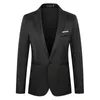 Mäns kostymer Mens Slim Fit Suit One Button Solid Color Lapel Blazers Jacka för Business Formal Wedding Party Homecoming