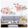 Wall Stickers 1Pc Sticker Removable Lotus Flower Calligraphy PVC Decal Art Mural Wallpaper Home Decorate