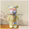 Blocos Blocos Criativos Meia Anatomia Urso Nano Building Cartoon Color com Der Modelo Mini Diamond Bricks Brinquedos para Crianças Drop Delive Dhsfk