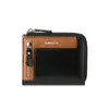 Wallets 2023 Men Small Money Purses Male Thin Wallet Leather Business Card Holder With Clips Purse