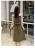 Casual Dresses Long Sleeves Spring Autumn 2023 Elegant Gown Woman Midi Dress Women Party Wedding Evening Dongdaemun Korean Clothing