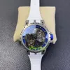 BBR İzle Tourbillon RD509SQ Manuel Hareket Boyutu 42mm Güç Depolama 70 Saat Plastik Film Karbon Fiber Saat Kılıfı Sapphire Kristal Cam Su Geçirmez