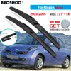 Windshield Wipers Car Wiper Blade For Nissan Micra 21"+18" 2003 2004 2005 Windscreen Windshield Wipers Blades Window Wash Fit U Hook Arms Q231107