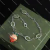 Aardbei hanger ketting chique bedelarmbanden voor dames in elkaar grijpende brief oordruppeloorbellen