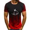 Fatos masculinos Personalidade Avião Design Verão Homem Algodão 3D Camiseta Homens T-shirt Tee Tops O-pescoço