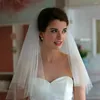 Bridal Veils Fashion Wedding Veil Simple Tulle White Ivory Two Layers Bride Accessories 75cm Short Women With Comb