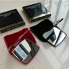 Брендовое зеркало Miroir Double Facettes, двойное зеркало DUO, зеркало для макияжа с сумкой, компактные зеркала, инструменты для макияжа