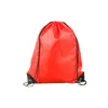 Sacs de plein air Polyester cordon sac de rangement remplacement couleur unie Football voyage sac à dos pochette accessoires