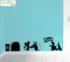 Pegatinas de pared MOUSE Pizza Man Love Heart Funny Art Decal HABITACIÓN DORMITORIO Fondos de pantalla