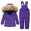 Children's down jacket set male and female babies infants 1-6 years old new ski suit set