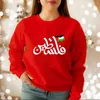 Damen Hoodies Palestine Sweatshirt Streetwear Frauen Langarm Top Ästhetisches Shirt Winterkleidung Anime Hoodie Tops