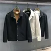 Chaquetas para hombres Gmiixder Primavera Otoño Chaqueta de solapa Masculino Sólido Botón suelto Hasta Casual Blazer Estilo coreano Moda Versátil Camisa empalmada Abrigo