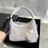 Rhinestone Hobos Projektant mody torba wysokiej jakości torby na ramię Kobiet imprezowy torebki zakupowe