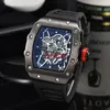 2023ファッションウォッチReloj Hombre Cask Type Silicone防水輝くクォーツ時計ファッションビジネスウォッチ