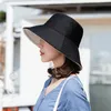 Bodet de chapeaux larges larges K174 Double face panama féminin sombrero Summer Anti UV Visor Protection 230407