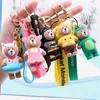 Decompressie Toy Keychains PVC Doll Key Chain Driedimensionale poppensleutel Pendant Leuke cartoon drop-lijm sleutelringcadeau