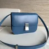 10A Tier Mirror Quality Luxurys Designer Bag Women Medium Purses 24cm Teen Poliertes Rindsleder Schulter Umhängetasche Lakeside Blue Classic Box Bag Kostenloser Versand