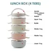 Bento -dozen draagbare roestvrijstalen lunchbox geschikt voor kinderschoolwerk magnetron doos verzegeld salade fruit voedsel container 230407