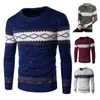 Maglioni da uomo Autunno Inverno Maglione da uomo girocollo manica lunga stampa geometrica pullover lavorato a maglia spesso caldo stile etnico