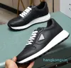 Brushed Leather Men Knit Fabric Runner Mesh Runner Trainers Man Sports Outdoor Walking