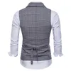 Herren Westen Marke Anzug Weste Herren Jacke Ärmellos Beige Grau Braun Vintage Tweed Mode Frühling Herbst Plus Size Weste