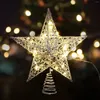 Juldekorationer Star Tree Topper Ornament 2700 K 20 LED Spring Lights Spring-Shaped Base for Home Office Decoration