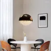 Chandeliers Black Hanginging Living Room Home Decor Ball LED Fixture Bedroom Dining Round Design Crystal Lamp Light