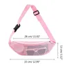 Waist Bags Women See Through Mesh Pack Lightweight Small Zipper Crossbody Cheat Bag Casual Travel Beach Adjustable Strap Belt Bum
