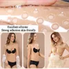 Sexig dräkt Kvinnor Nippel Cover Push Up Adhesive Pasty Strapless Bras återanvändbar klistermärke Patch Wedding Dress Lingerie Silicone Bra Padding