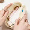 Cosmetic Bags Half Round Cake Makeup Bag Portable Coin Purse Lipstick Waterproof Storage