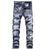 religião galeria dept Men's Jeans European Jean Broken Hombre Letter Star Men Bordado Patchwork Rasgado Para Tendência Marca Motocicleta Pant Mens Skinny 831720604